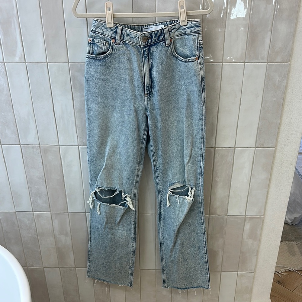 Garage Light Blue Distressed Jeans